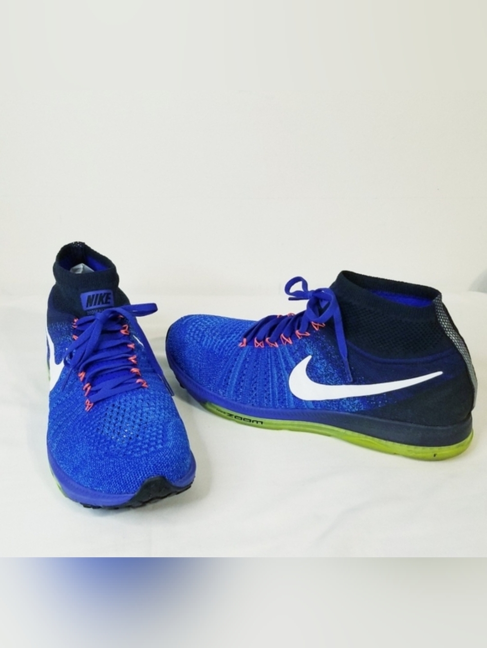 Nike Air Zoom All Out Flyknit Racer Blue Obsidian Glow Green/Blue Lightweight